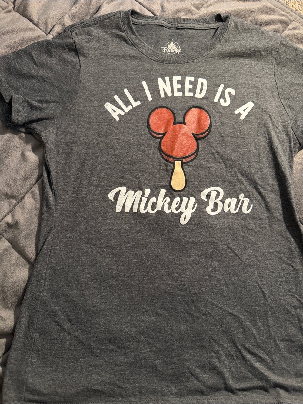 Disney "All I Need Is a Mickey Bar" Graphic Tee - Charcoal